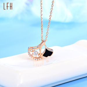 Collier ras du cou tendance avec pendentif diamant flottant brillant, or véritable 18 carats, zircon cubique, pour femmes - Product Image 3