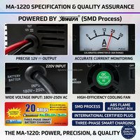 Chargeur de batterie 12V 24V pour voiture et moto, certifié CE, chargeur de batterie électrique intelligent avec port AC pour voiture