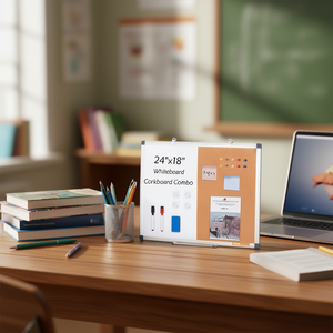 Tableau blanc et tableau en liège Vevor, 24x18 pouces, cadre en aluminium, pour usage domestique et scolaire - Product Image 2