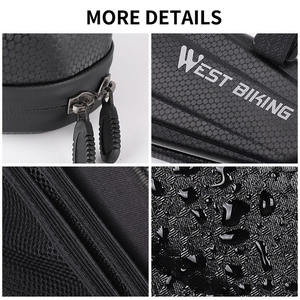 Bolsa Triangular para Cuadro de Bicicleta WEST BIKING, Reflectante, 1.5 L, Gran Espacio, Portátil, Impermeable, para Viajes - Product Image 6