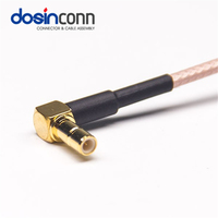 Câble RF RG316 à faible perte 50 Ohms, étanche, BNC femelle traversant le panneau vers SMB femelle coudé, pour antenne