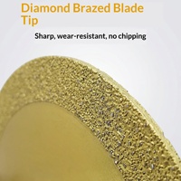 Lames diamantées brasées à l'étain pour meuleuse d'angle, pour le nettoyage des joints de carrelage, l'élimination des bords noirs et l'embellissement des joints