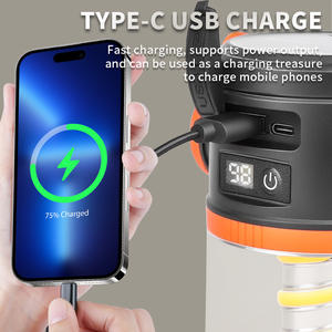 โคมไฟตั้งแคมป์กันน้ำกลางแจ้งภูมิทัศน์พลังงานแสงอาทิตย์ชาร์จไฟได้ - Product Image 4