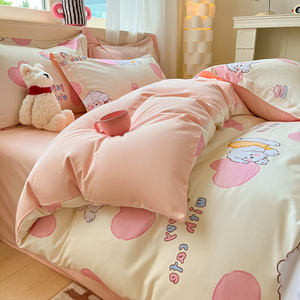 2025 nuevo conjunto de cuatro piezas con estampado de lana fresca natural de dibujos animados engrosados-serie Roma - Product Image 5