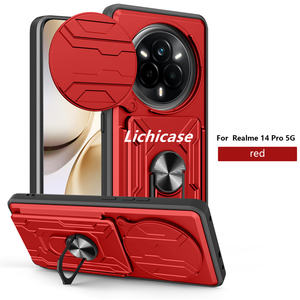 Lichicase Fenêtre Coulissante Lentille Protection Invisible Fente Pour Carte Antichoc Pare-chocs Cas pour Realme P4 P4 Pro Armor Couverture Arrière - Product Image 3