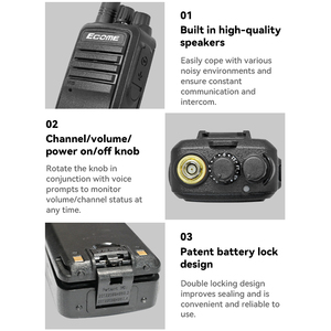 ชุดวิทยุสื่อสาร UHF 5W ระยะไกลระดับมืออาชีพ สำหรับเจ้าหน้าที่รักษาความปลอดภัยและการสื่อสารในสถานที่ก่อสร้าง - Product Image 5