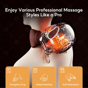 Tragbarer <span class=keywords><strong>Shiatsu</strong></span>-Knetmassagegerät mit Wärmefunktion für Tiefengewebe-Muskelentspannung, Bionischer Rücken-, Nacken- und Schultermassage - Product Image 3