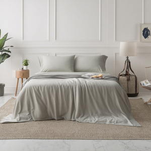 Set di biancheria da letto in fibra di bambù naturale eco-friendly all'ingrosso Set di biancheria da letto Queen Twin taglie copripiumino di raffreddamento con borsa in fogli imballata - Product Image 6