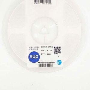 Manufacturer Direct RR3216 1206L4424FT 1206 3216 Resistors Chip Resistors SMD Resistors 4.42Mohm 1% 1/4W Thick Film Resistor - Product Image 1