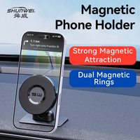 360 °   Support magnétique rotatif pour téléphone de voiture avec base solide compatible MagSafe, en plastique pour coque de smartphone