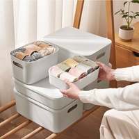 Boîte de rangement en plastique PP rigide de grande taille LK modèle 012 2024 avec couvercle anti-poussière pour le stockage des aliments, portable et légère