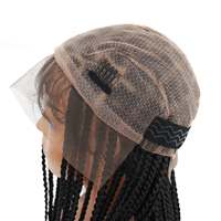 Perruques tressées sans nœuds de 36 pouces, vente chaude, perruques synthétiques complètes en dentelle au crochet, tresses en crochet