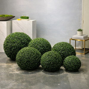 Boules <span class=keywords><strong>de</strong></span> topiaire artificielles en <span class=keywords><strong>buis</strong></span> dans des jardinières, verdure artificielle réaliste pour la décoration intérieure et extérieure, idéales pour la maison et le bureau - Product Image 4