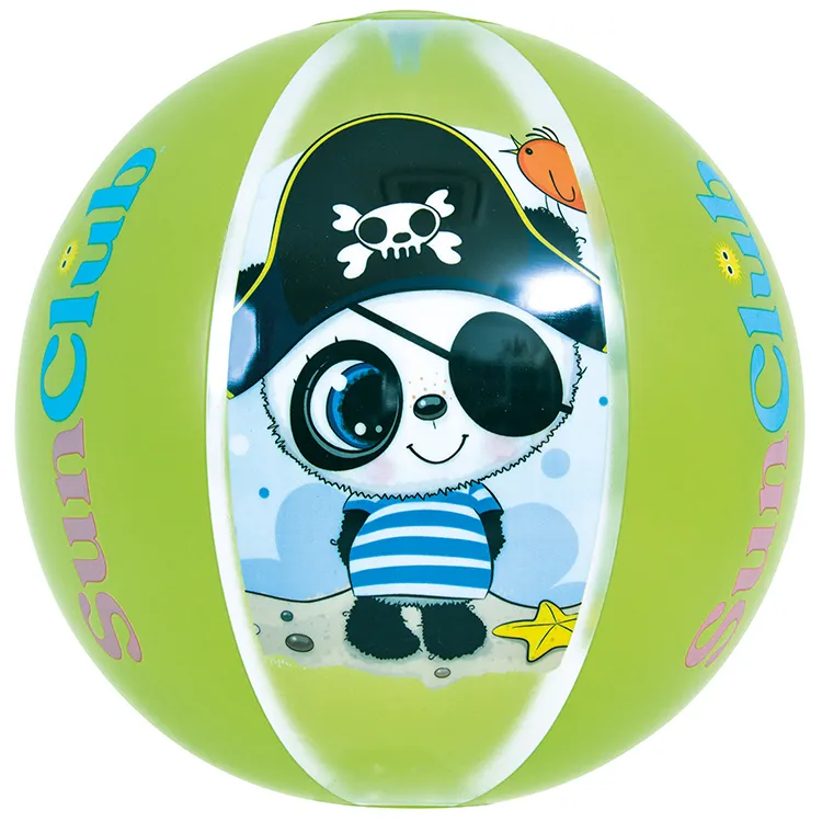 40cm Pink and Green Panda Inflatable PVC Beach Balls for Kids