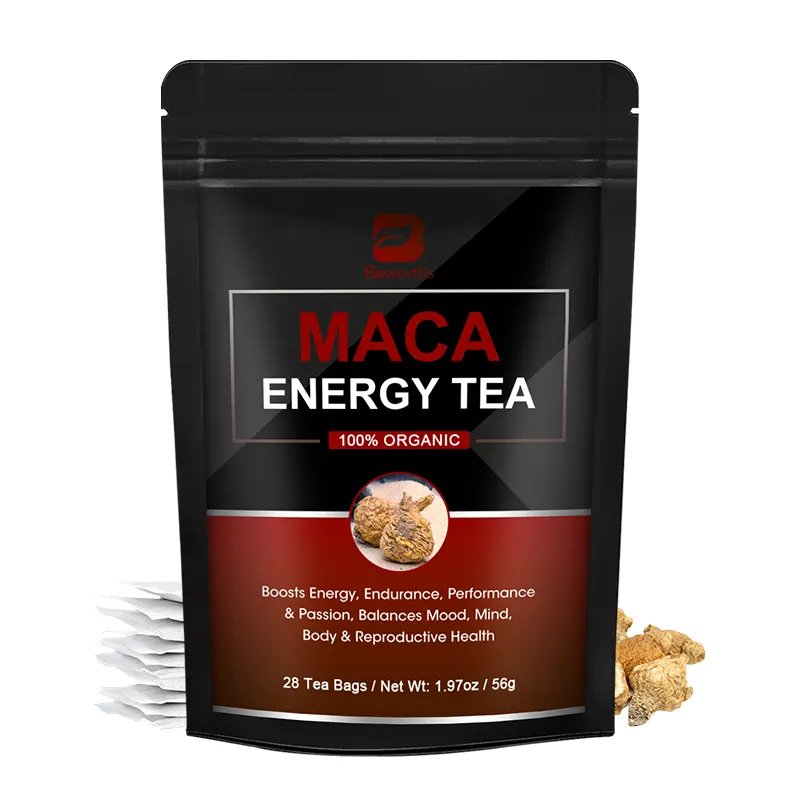 Beworths 28 Days Maca Energy Tea Maca Blend Herbal Tea Bag for Men