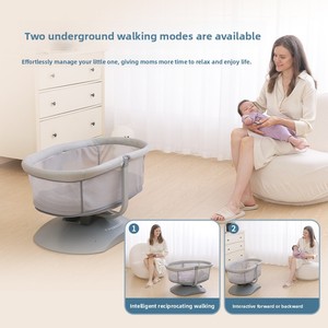 Cuna Convertible para Bebé con Función Calmante - Cuna Plegable Portátil para Recién Nacidos de 0 a 36 Meses, Diseño Moderno - Product Image 3