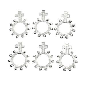 カトリックウェディングリングロザリオトレンディパンクスタイル合金ジュエリーアクセサリーパーソナライズクロスギアブレスレットペンダント - Product Image 5