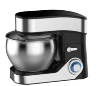 Batteur sur socle électrique ménager OEM avec bol mélangeur en acier inoxydable, crochet pétrisseur, moteur entièrement en cuivre à 6 vitesses pour gâteaux/pain/pâte
