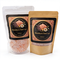 Coffret Cadeau Exfoliant Naturel OEM Sel de Bain Rose de l'Himalaya Sel de la Mer Morte Rose Lavande Jasmin Fleurs Séchées Sel de Bain Spa Relaxant
