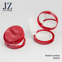 Jinze avec étui de coussin de doublure intérieure remplaçable Emballage de fond de teint magnétique vide Forme ronde