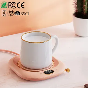 Schönes Design Elektronische AC 220V 20W Keramik Tee Tasse Untertasse Heizung Mit Digitalen Bildschirm Getränke Kaffee Trinken Becher heizung
