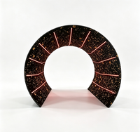 Arche de fond pour événements et fêtes, tunnel lumineux LED semi-circulaire, cabine photo 360, enclos pour photobooth