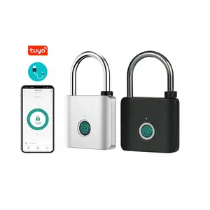 Schlussverkauf tuya app IP65 wasserdichtes biometrisches fingerabdruck-pad-lock usb wiederaufladbares digitales fingerabdruck-padlock für gym-schließfach