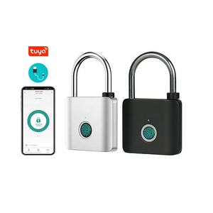 OEM ODM tuya app control smart lock cadenas usb-c rechargeable IP65 cadenas d'empreinte digitale étanche pour l'extérieur avec clé de secours - Product Image 1
