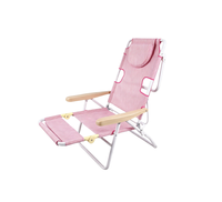 Chaise longue de plage de haute qualité, couleur personnalisée, positions réglables, pour bronzer au soleil, avec trou pour le visage et les bras