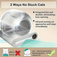 Vente en gros 65L Auto AI Bac à litière pour chat Grand kit pour animal de compagnie avec contrôle APP Robot électrique Sable fermé Léger 10kg pour chats de plus grande taille