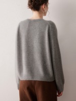 Cardigan en cachemire 100% pour femme, broderie florale perlée personnalisée, veste en tricot boutonnée, exportateur B2B