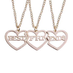 ZRM Set di 3 Collane con Ciondolo a Cuore per Migliori Amici, Stile Vintage in Lega di Zinco, Choker dell'Amicizia per Donne e Unisex - Product Image 3