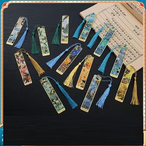 Segnalibro in Metallo Vintage con Dipinto a Olio, Segnalibro Lungo con Nappa e Stampa a Caldo - Regalo di Cancelleria per <span class=keywords><strong>Club</strong></span> di Lettura - Product Image 1