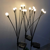 Lampes de jardin LED à énergie solaire étanches IP65, décoration de roses en plastique, piquets lumineux en forme de lucioles