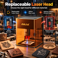 Machine de gravure laser DJ6 Pro avec double tête laser remplaçable, découpeuse CNC de bureau, graveur à mise au point automatique, design portable