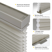 Persianas Celulares Opacas Inalámbricas de Panal de Abeja 100% Poliéster para Ventanas, Venta al por Mayor de Fábrica Allbright