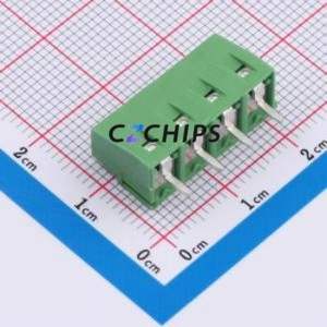 282836-4 Screw Terminal Block Through hole Component (THT),P=5mm Connector 5mm Green Through Hole 4P - Product Image 2