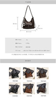 Sac à dos fourre-tout rétro en PU pour femme, pliable, grande capacité, sac à bandoulière, sac à main décontracté pour le shopping, les voyages et l'usage quotidien – Collection Hiver 2026