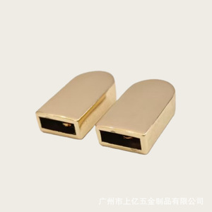 <b>Light</b> Gold Zinc Alloy Zipper <b>Pull</b> Clips 8.9mm Inner Diameter Chain Tail Modern Style Craft Supplies - Product Image 3