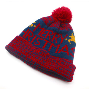 Bonnets d'hiver de Noël unisexe Vente en gros Bonnets tricotés colorés doux et chauds <span class=keywords><strong>Pompon</strong></span> Réglable Renne Camouflage à pois pour la plage - Product Image 3