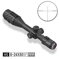Lunette de visée tactique HS 6-24X50SF FFP de 50 mm, fabricant de lunettes de visée, pour la chasse et l'observation des oiseaux