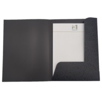 Classeur personnalisé de format A4 en papier gaufré laminé anti-rayures avec bloc-notes
