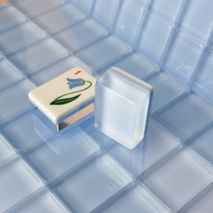 Stock 2026: Juego de Mahjong Americano de Lujo Ecológico Portátil de Acrílico Tallado, con Tapete de Juego Azul Mariquita de la Suerte, 160 Piezas, ¡Venta Rápida! - Product Image 4