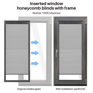 Tùy chỉnh khung nhôm không dệt Di động Tổ ong Rèm dọc ngày và đêm từ trên xuống dưới lên cơ giới tổ ong rèm - Product Image 4