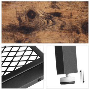 Vasagle ตู้วาง<span class=keywords><strong>ทีวี</strong></span>อุตสาหกรรมพร้อมชั้นเก็บของตาข่ายห้องนั่งเล่นขาตั้ง<span class=keywords><strong>ทีวี</strong></span>สีน้ำตาลแบบชนบท - Product Image 4