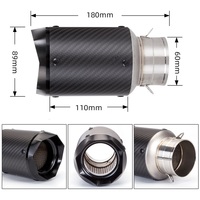60MM 슬립온 유니버설 모터사이클 GP 배기구 CNC DB 킬러 머플러 카와사키 Z900 FZ6 RC390 S1000XR용