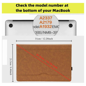<span class=keywords><strong>เคส</strong></span>แล็ปท็อปหนัง PU สำหรับ <span class=keywords><strong>MacBook</strong></span> <span class=keywords><strong>Pro</strong></span> ขนาด 13 นิ้ว ป้อง<span class=keywords><strong>กัน</strong></span>การกระแทก พร้อมช่องใส่กระดาษและที่ใส่ปากกา - Product Image 2