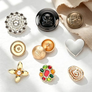 Metal Round <b>Buttons</b> With Embossed Logo Nickel-Free Plated Classic Design 4-Holes <b>Button</b> Decorative Fashion Accessory - Product Image 5