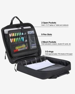 แฟ้มใส่เอกสาร Case-it รุ่น It Office Binder Organizer ความจุ 500 แผ่น พร้อมซิปและหูหิ้ว แฟ้ม 3 ห่วง ขนาด 2 นิ้ว พร้อมซิป - Product Image 2