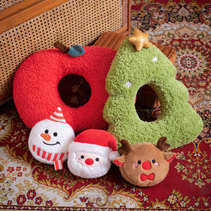 Décorations <span class=keywords><strong>de</strong></span> vacances <span class=keywords><strong>de</strong></span> Noël coussins arbre <span class=keywords><strong>de</strong></span> Noël en peluche poupée mignon bonhomme <span class=keywords><strong>de</strong></span> neige wapiti bébé coussin père noël rouge pomme poupée - Product Image 2